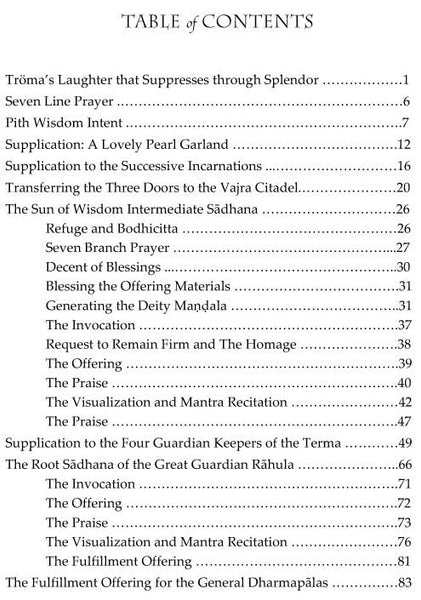 Troma Nagmo Intermediate Sadhana ~ Digital Practice Text